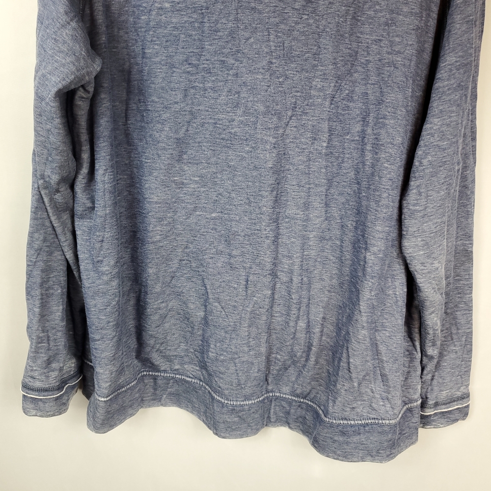 Green Tea Womens Cowl Neck Long Slv Blue/Grey Sweatshirt XXL - Picture 12 of 13